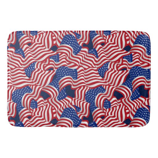 Tapis De Bain Fête des étoiles et des rayures (Devant)