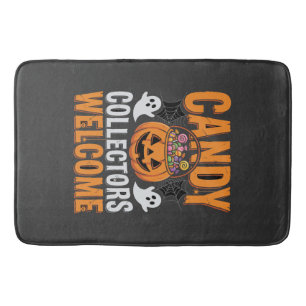 Tapis De Bain Fête d'Halloween de squelettes dansants colorés