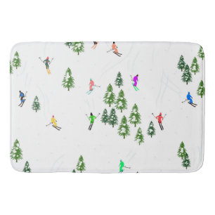 Tapis De Bain Fête d'Illustration de ski alpin Freeride