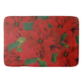 Tapis De Bain Fête Poinsettia Fleurs Mat de bain (Devant)