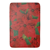 Tapis De Bain Fête Poinsettia Fleurs Mat de bain (devant Vertical)