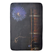 Tapis De Bain Feu D'artifice Avec Éclair (devant Vertical)