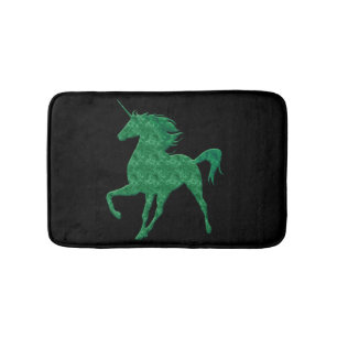Tapis De Bain Feu vert Unicorne Mat de bain