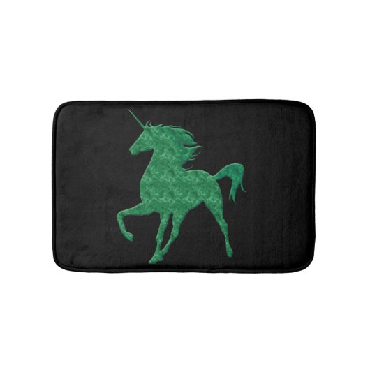 Tapis De Bain Feu vert Unicorne Mat de bain (Devant)
