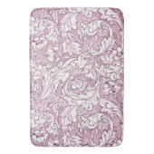 Tapis De Bain Feuillage baroque orné rose (devant Vertical)