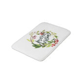 Tapis De Bain feuillage d'aquarelle de noël le plus joyeux (Angle)