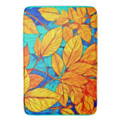 Tapis De Bain Feuillage d'automne doré : Peinture Feuille brilla (devant Vertical)