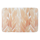 Tapis De Bain Feuillage de pêche rose tons pastel aquarelle (Devant)