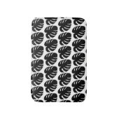 Tapis De Bain Feuillage En Bois Vert Et Noir Et Blanc (Devant (Vertical))