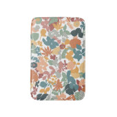 Tapis De Bain Feuillage Turquoise Sage Moutarde Terracotta Orang (Devant (Vertical))