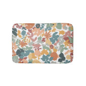 Tapis De Bain Feuillage Turquoise Sage Moutarde Terracotta Orang (Devant)