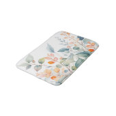 Tapis De Bain Feuillage Vert Bleu Orange Feuilles (Angle)