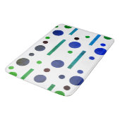Tapis De Bain Feuillage vert et bleu : Points et lignes (Angle)