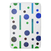 Tapis De Bain Feuillage vert et bleu : Points et lignes (devant Vertical)
