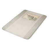 Tapis De Bain Feuillage vert feuillage Beige neutre (Angle)
