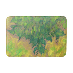 Tapis De Bain Feuillage vert, verdure estivale, nature