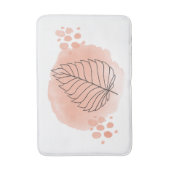 Tapis De Bain Feuille Abstraite d'aquarelle de pêche moderne (Devant (Vertical))