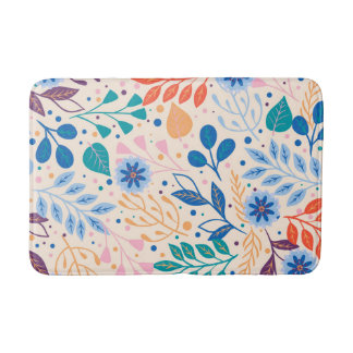 Tapis De Bain Feuille coloré Motif de feuillage moderne