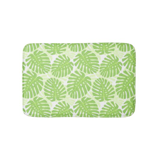 Tapis De Bain Feuille de plante tropicale - motif de Monstera (Devant)
