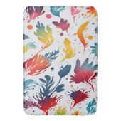 Tapis De Bain Feuilles aquarelle (devant Vertical)