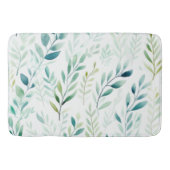 Tapis De Bain Feuilles blancs verts (Devant)