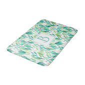 Tapis De Bain Feuilles Botaniques Vertes Motif sans couture (Angle)