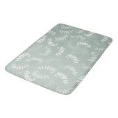 Tapis De Bain Feuilles botaniques verts turquoises (Angle)