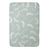 Tapis De Bain Feuilles botaniques verts turquoises (devant Vertical)