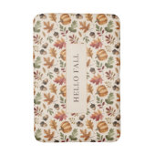 Tapis De Bain Feuilles d'aquarelle orange d'automne (Devant (Vertical))