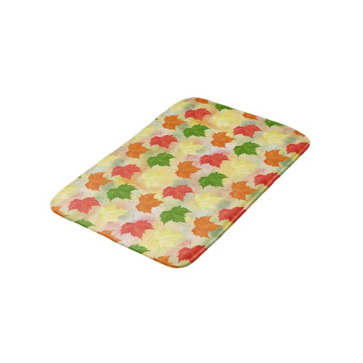 Tapis De Bain feuilles d'automne de l'aquarelle (Angle)