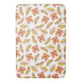 Tapis De Bain Feuilles d'automne en chute chaude avec fleurs (devant Vertical)