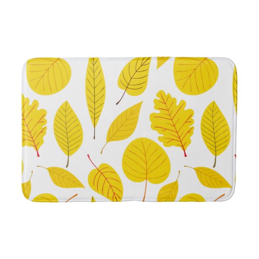 Tapis De Bain Feuilles d'automne en jaune (Devant)