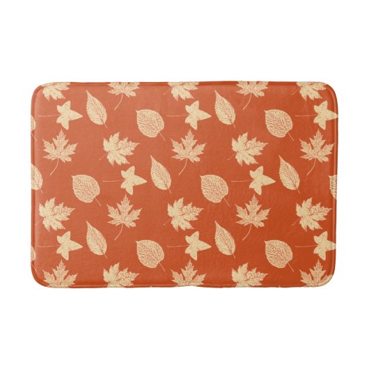 Tapis De Bain Feuilles d'automne - mandarin orange (Devant)