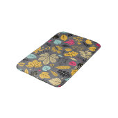 Tapis De Bain Feuilles d'automne : Motif foncé sans couture (Angle)
