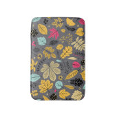Tapis De Bain Feuilles d'automne : Motif foncé sans couture (Devant (Vertical))