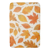 Tapis De Bain Feuilles d'automne sur la saison blanche d'automne (devant Vertical)