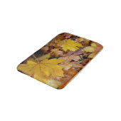 Tapis De Bain Feuilles de Érable Tombées Jaune Automne Nature (Angle)
