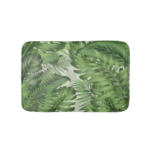 Tapis De Bain Feuilles de jungle tropicale : arrière - plans flo