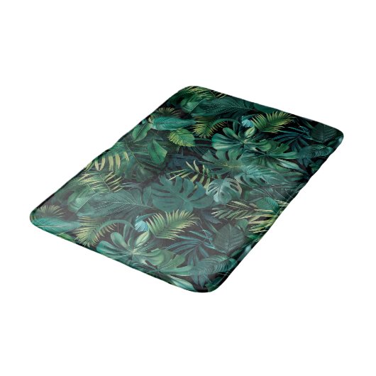 Tapis De Bain Feuilles de la forêt tropicale tropicale (Angle)
