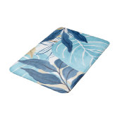Tapis De Bain Feuilles de la Jungle Bleue (Angle)
