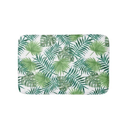 Tapis De Bain Feuilles de la jungle tropicale (Devant)