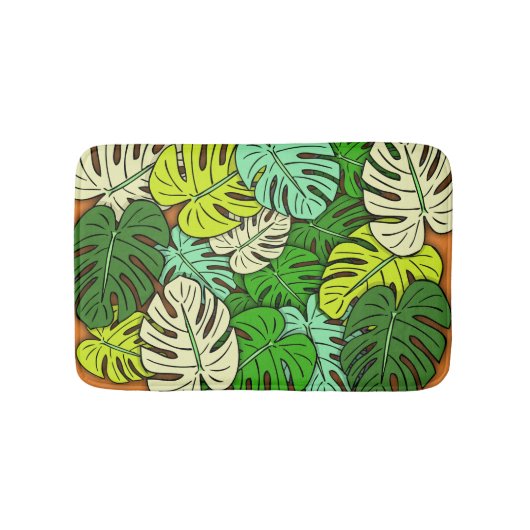 Tapis De Bain Feuilles de Monstera #3 (Devant)
