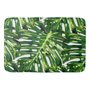Tapis De Bain Feuilles de Monstera Tropical
