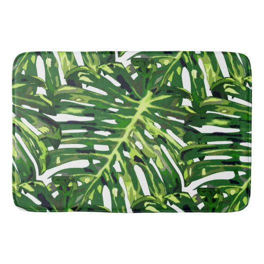 Tapis De Bain Feuilles de Monstera Tropical (Devant)