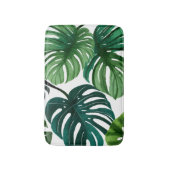 Tapis De Bain Feuilles de Monstera | Vert Moderne Botanique (Devant (Vertical))