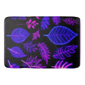 Tapis De Bain Feuilles de néon en teintes rose et violet (Devant)