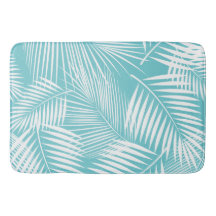 Feuilles de palmier sur turquoise 