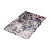 Tapis De Bain Feuilles de palmier tropical rose gold foncé (Angle)