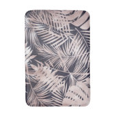 Tapis De Bain Feuilles de palmier tropical rose gold foncé (Devant (Vertical))
