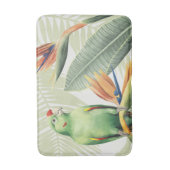Tapis De Bain Feuilles De Palmiers Avec Oiseau Vert (Devant (Vertical))